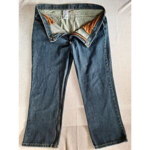 Carhartt Men's 40x30 Relaxed Fit Straight Leg Blue Denim Jeans Pure‎ Cotton